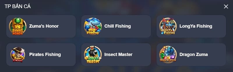 Bạn có thể lựa chọn cho mình những game TP bắn cá chất lượng